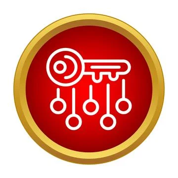 Digital key unlocking cyber security data access Ilustração Stock