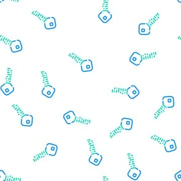 Digital key vector seamless pattern Stock Illustration