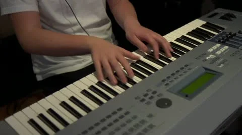 Digital keyboard Stock Footage 10919827