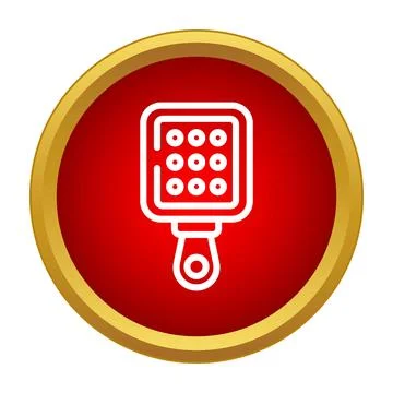Digital keypad icon for security access and pin entry Stock Illustration