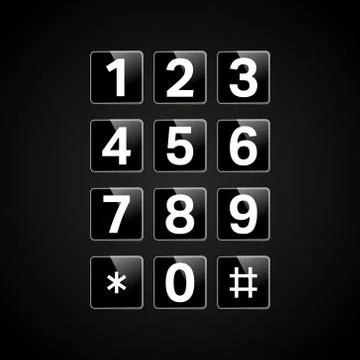 Digital keypad Stock Illustration