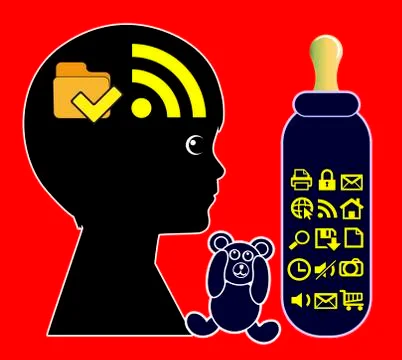 Digital Kid Stock Illustration