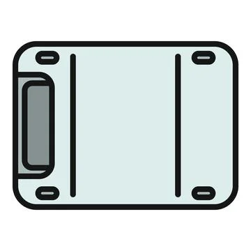 Digital kitchen food scale icon weighing ingredients Stock Illustration