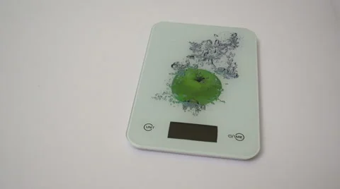 Digital kitchen scale Stock Footage 49763733