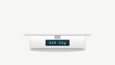 Digital Kitchen Scale Measuring Weight with Counting Numeric Display and Su.. Видео 346007050