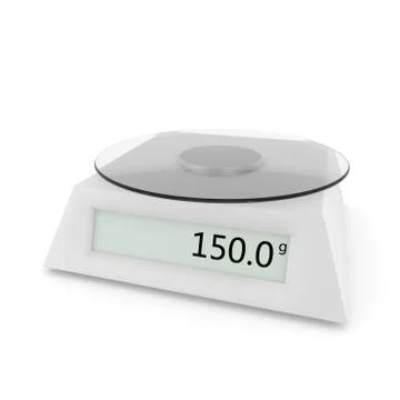 Digital kitchen scale show 150 grams Stock Illustration
