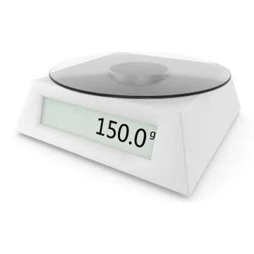 Digital kitchen scale show 150 grams Stock Illustration