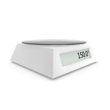 Digital kitchen scale show 150 grams Stock Illustration