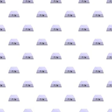 Digital kitchen scales pattern repeating for measurement background Illustrazione stock