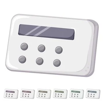 Digital kitchen timer clock cartoon vector graphic 스톡 일러스트