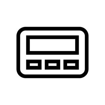 Digital kitchen timer icon for cooking and baking time management Stock Illustration