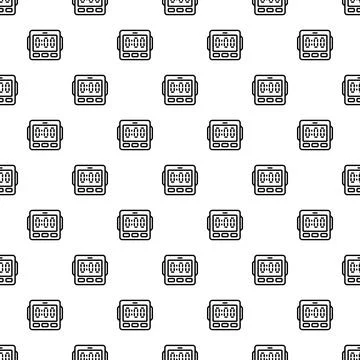 Digital kitchen timer pattern seamless Stock Illustration