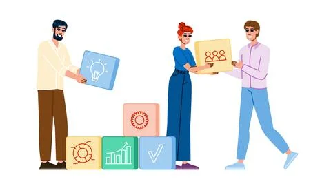 Digital knowledge management vector Stock Illustration
