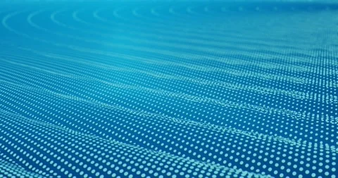 Digital landscape with dots and lines. Cyberspace grid.  Stock Footage 208436914