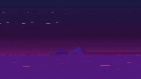 Digital landscape featuring abstract geometric Видео 335937453