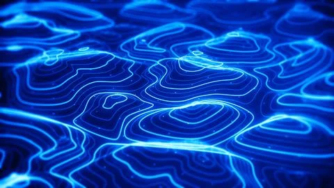 Digital landscape map terrain abstract background Stock Photos