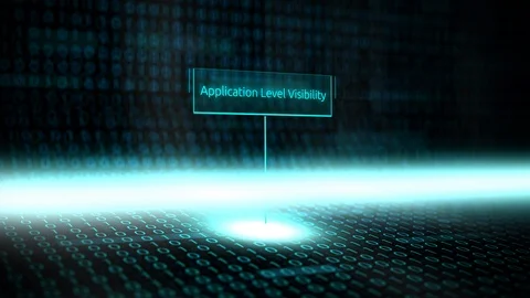 Digital landscape software defined typography with futuristic binary code - Appl Stock Footage 86291137