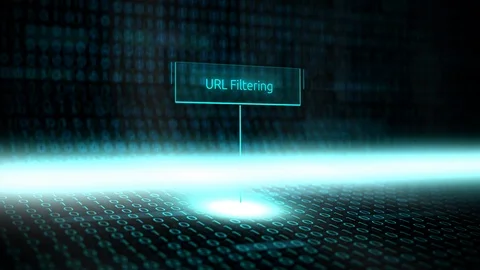 Digital landscape software defined typography with futuristic binary code - URL Stock Footage 86291261