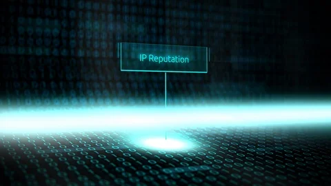 Digital landscape software defined typography with futuristic binary code - IP R Stock Footage 86291334