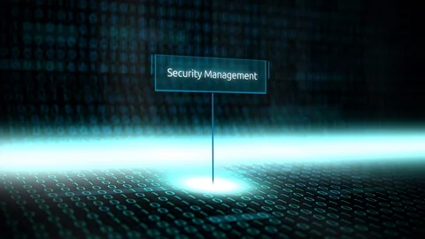 Digital landscape software defined typography with futuristic binary code - Secu Stock Footage 86335931