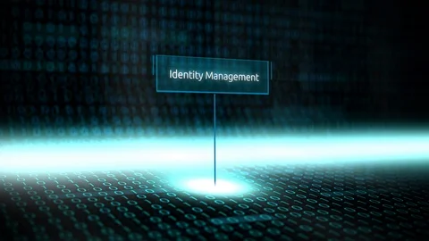 Digital landscape software defined typography with futuristic binary code - Iden Stock Footage 86337913