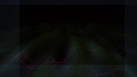 Digital Landscape Virtual Grid Wave Motion Background for Tech Projects Stock Footage 343694227