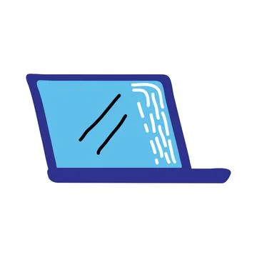 Digital laptop icon Stock Illustration