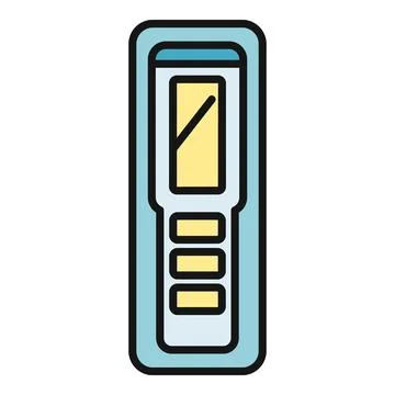 Digital laser distance meter measuring tool icon Stock Illustration