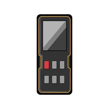 Digital laser distance meter for precise measurement Illustration
