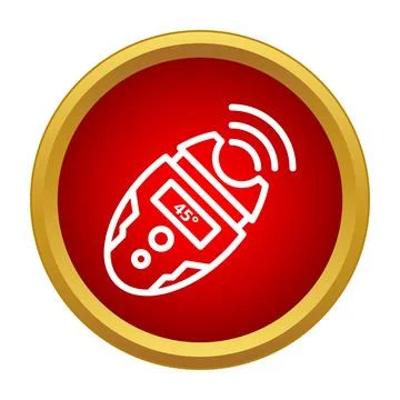 Digital laser rangefinder measuring tool icon design Illustrazione stock