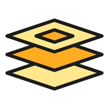 Digital layer icon vector flat Illustrazione stock