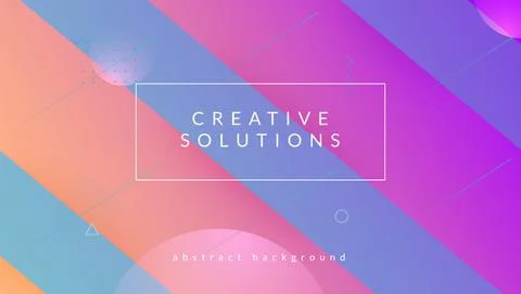 Digital Layout. Dynamic Poster. Flat Rainbow Banner. Commercial Stock Illustration