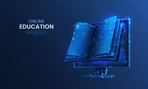 Digital learn. Online library. Electronic book. E-learning technology in イラスト素材