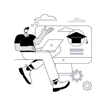 Digital learning abstract concept vector illustration. Stock Illustration