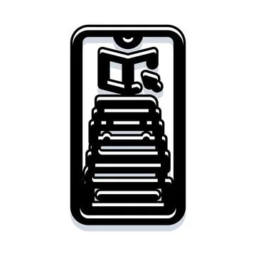 Digital learning concept icon on smartphone screen 스톡 일러스트