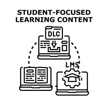 Digital learning content. Learning management system Ilustración de archivo