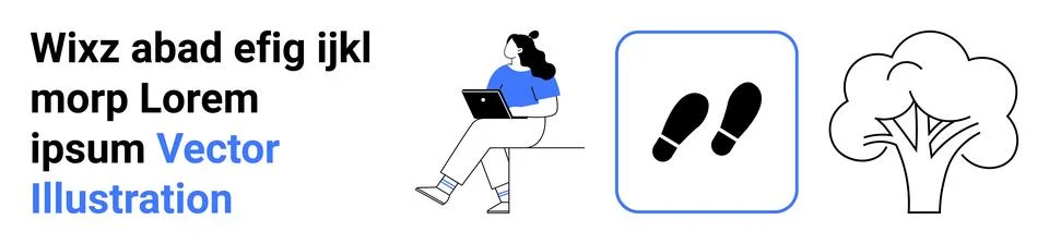 Digital learning, environmental awareness, creative thinking, mobile technolo Stock Illustration