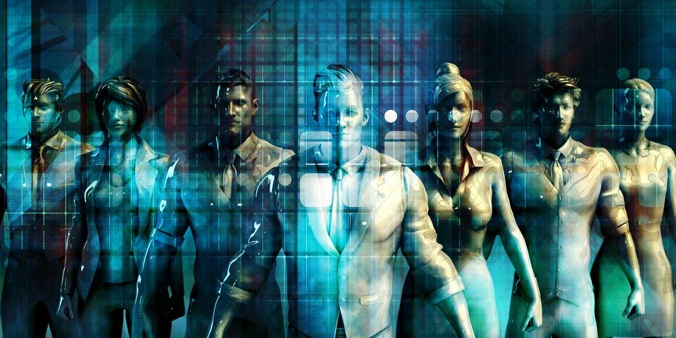 Digital Learning Experience in Tech Careers Stock Illustration