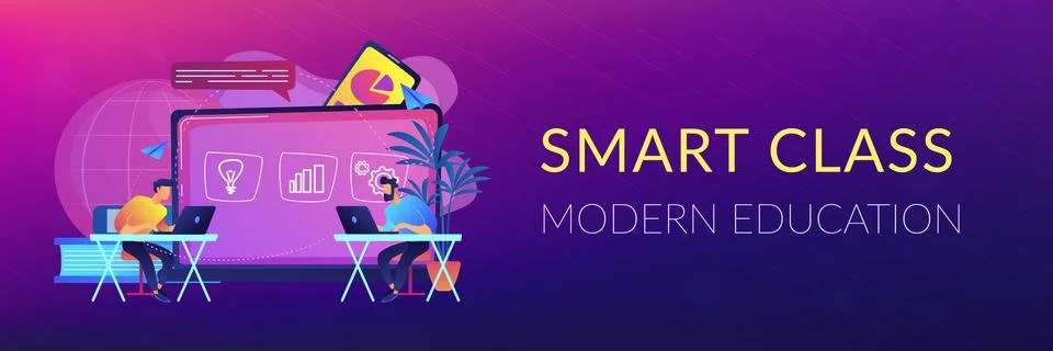 Digital learning header or footer banner. イラスト素材