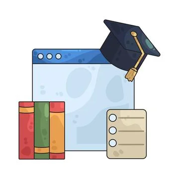 Digital learning illustration Stock Illustration