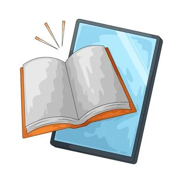 Digital learning illustration Illustrazione stock