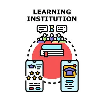 Digital learning institution and online education concept Stock Illustration