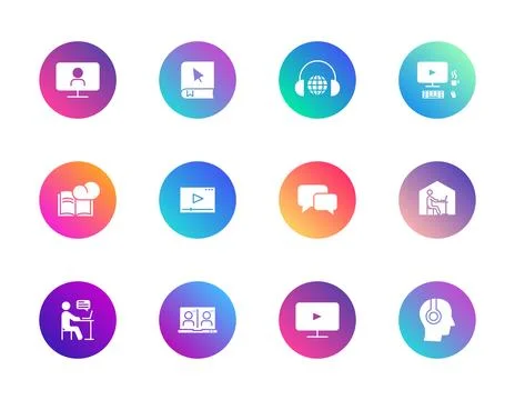 Digital learning, remote education, e-learning. イラスト素材
