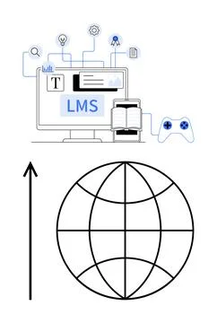 Digital Learning Transformation Navigating the Future of Education Technolo.. 스톡 일러스트