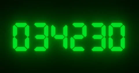 Digital LED display with random and fast changing numbers for password or fig Stock Footage 219678135