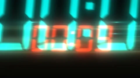 Digital LED Glitched 10 Second Countdowns Stock Footage 143773149