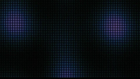 Digital LED screen background with glowing blue and purple pixels 動画素材 336359283