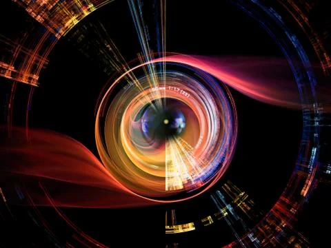 Digital Lens Effect Illustrazione stock