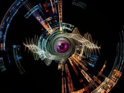 Digital Lens Effect Stock-Illustration
