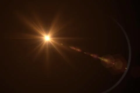 Digital lens flare red Stock Illustration